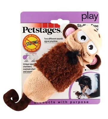 Wool pet snuggle blanket-Petstages Mini Stuffing-Free Monkey Dog Toy (One Size)