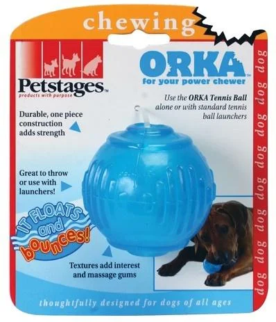 Scented pet waste bags-Petstages ORKA Tennis Ball Dog Chew Toy (One Size)