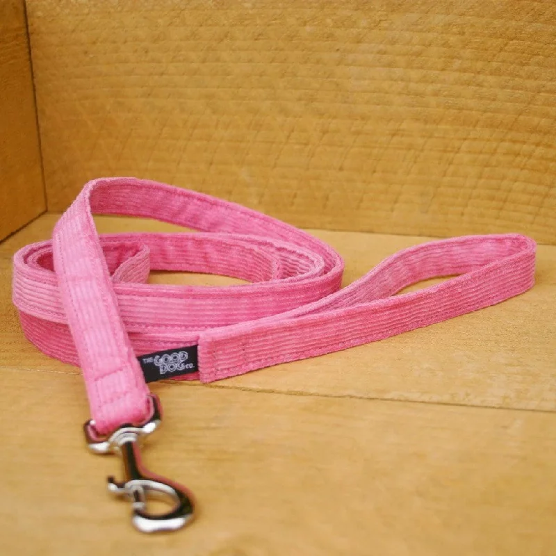 Ice-pack pet cooling mat-Hemp Dog Leash 6' Pink Corduroy