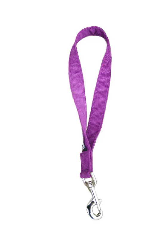 Thermal pet water dish-Hemp Dog Short Leash Plum Corduroy 14" City Leash