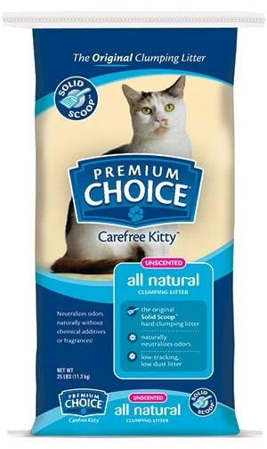 Herbal pet mouth rinse-Premium Choice Carefree Kitty  Unscented Solid Scoop Clumping All Natural Cat Litter