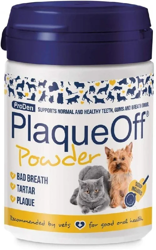 Sealable pet snack canister-Proden PlaqueOff Dental Powder Supplement for Dogs & Cats