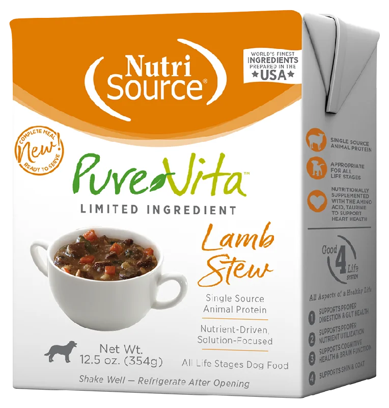 Insulated birdcage liner-PureVita Grain Inclusive Lamb Stew Wet Dog Food