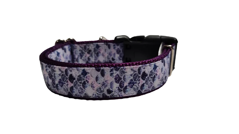 Herbal pet calming wrap-Purple Scales Nylon Dog Collar