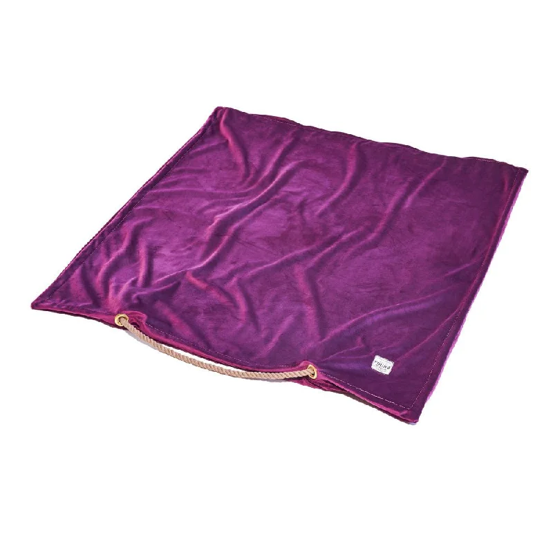 Patterned bird flight harness-Purple Washable Velvet Dog Bed Cover