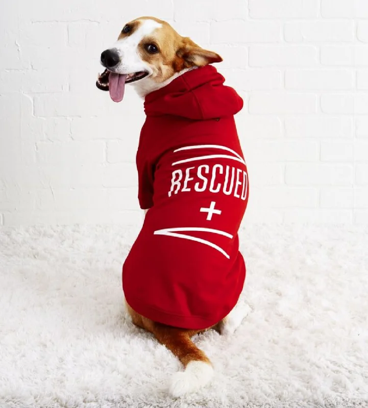 Solar pet locator tag-Rescued Dog Hoodie