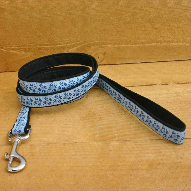 Natural aquarium pebbles-Hemp Dog Leash 6' Retro Blue