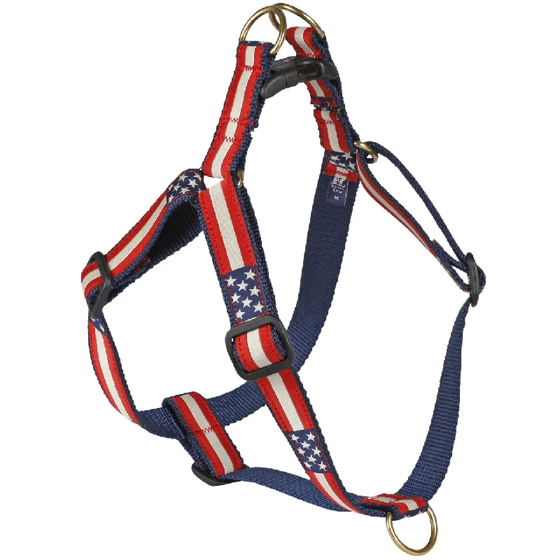 Vibration-based bark stopper-Retro Flag Dog Harness