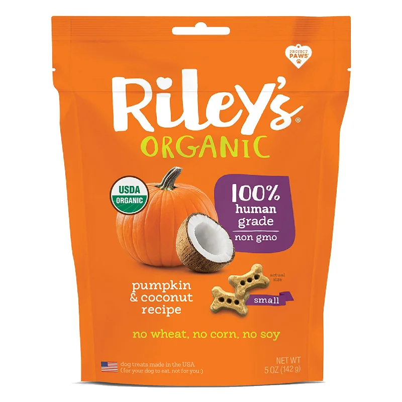 Fine pet flea brush-Riley's Organic Pumpkin and Coconut Dog Treats