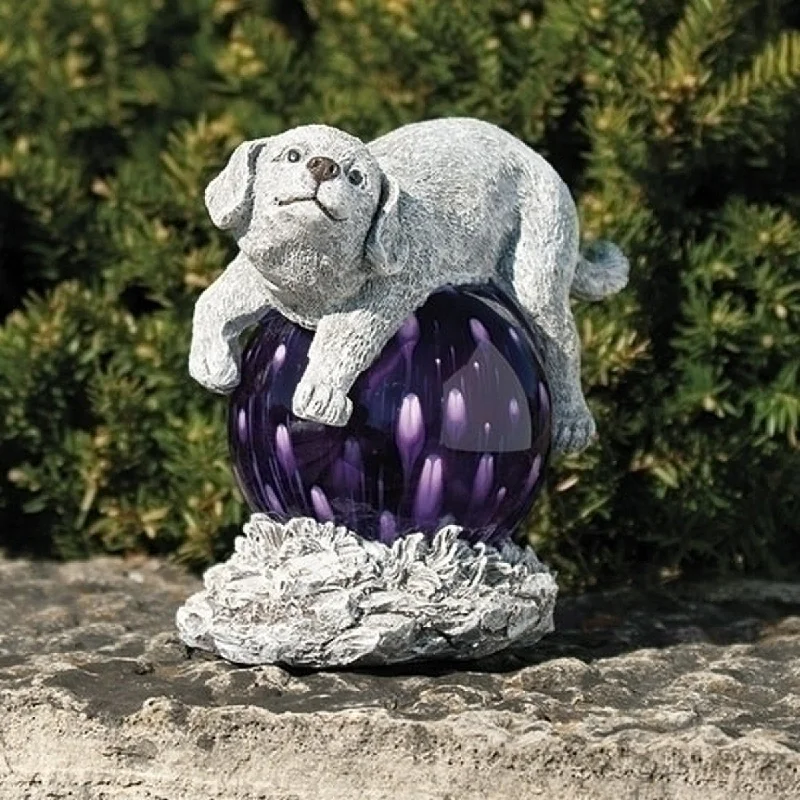 Plush puppy rest pad-ROMAN DOG SOLAR LIGHT STATUE