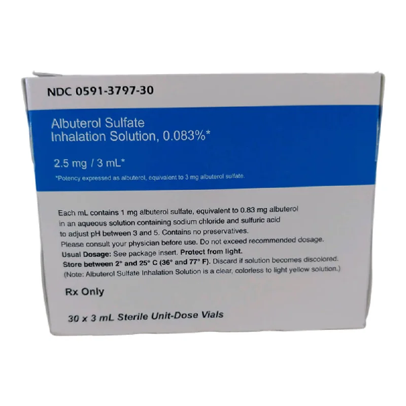 Floating rubber pet ball-Rx Albuterol Inhalation Solution, 0.083%, 3ml x 30 ct