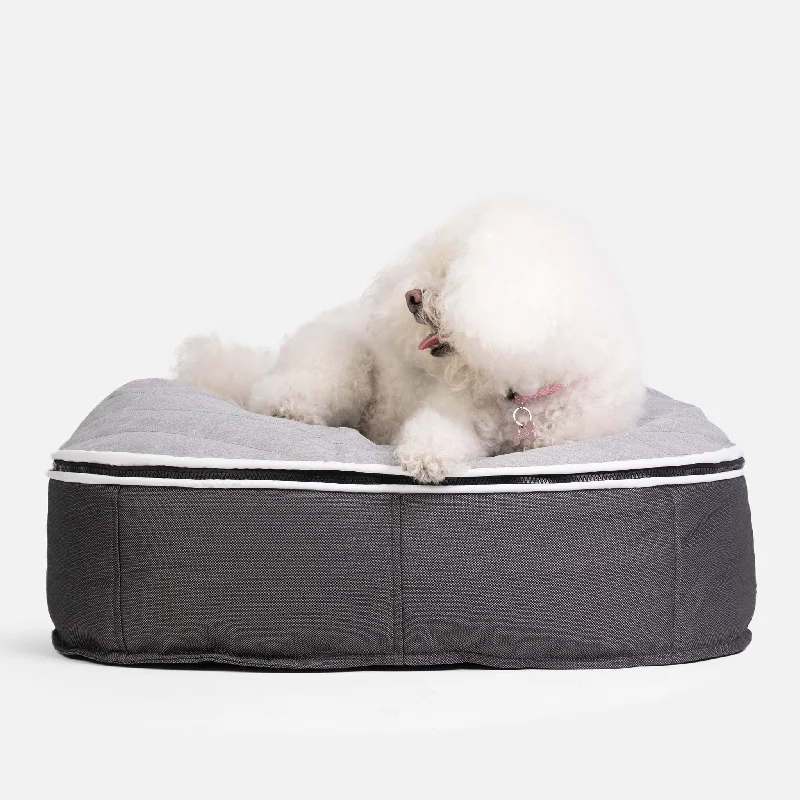 Peppermint pet spray-(S) Premium ThermoQuilt Dog Bed (grey)