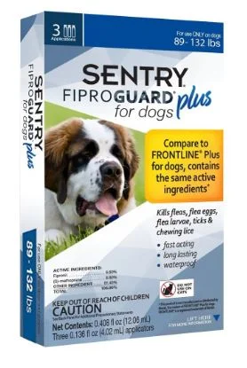 Compact bird travel swing-Sentry Fiproguard Plus for Dogs Topical Flea & Tick Treatment (89-132 lbs - 3 Month Supply)