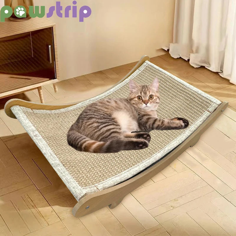 Motion-activated cat toy-Sisal Cat Scratching Board Detachable Wear-resistant Pet Cat Scratcher Multifuction Cats Sleeping Bed Kitten Grinding Claw Toys