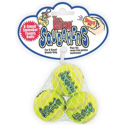 Waterproof pet GPS tag-Small Air Kong 3 Pack Squeaker Tennis Balls