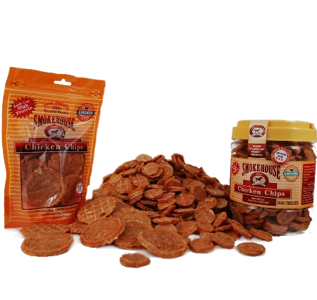 Tough rubber pet ring-Smokehouse 100-Percent Natural Chicken Chips Dog Treats (8 oz)