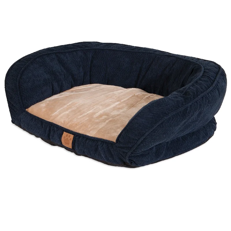 Acrylic hamster play cage-SnooZZy Chevron Couch Dog Bed - Navy