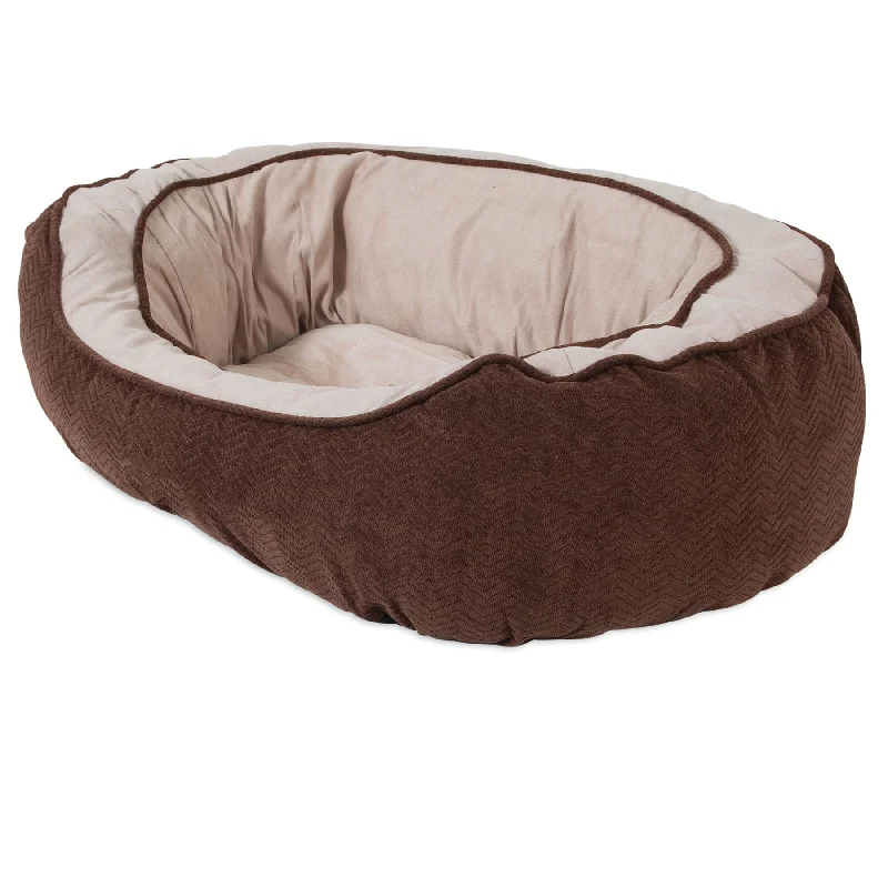 Wi-Fi pet feeding machine-SnooZZy Chevron Gusset Daydreamer Bed - Chocolate