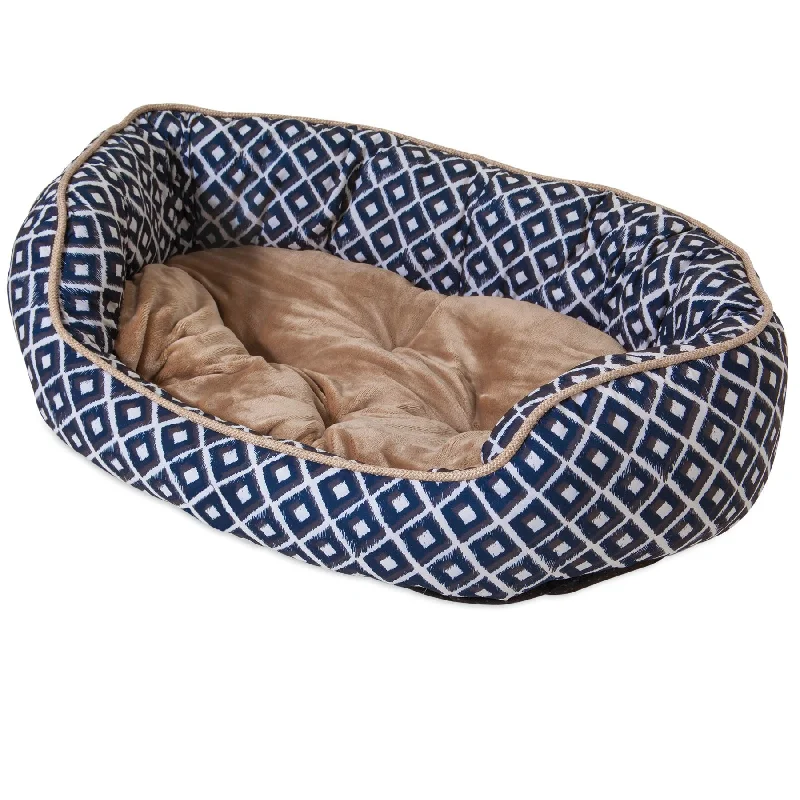 Aluminum dog crate frame-SnooZZy IKAT Daydreamer Pet Bed - Navy