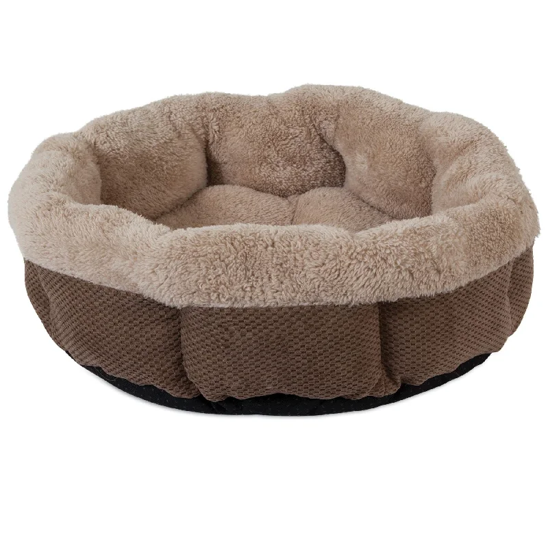 Portable pet agility cone-SnooZZy Shearling Round Bed