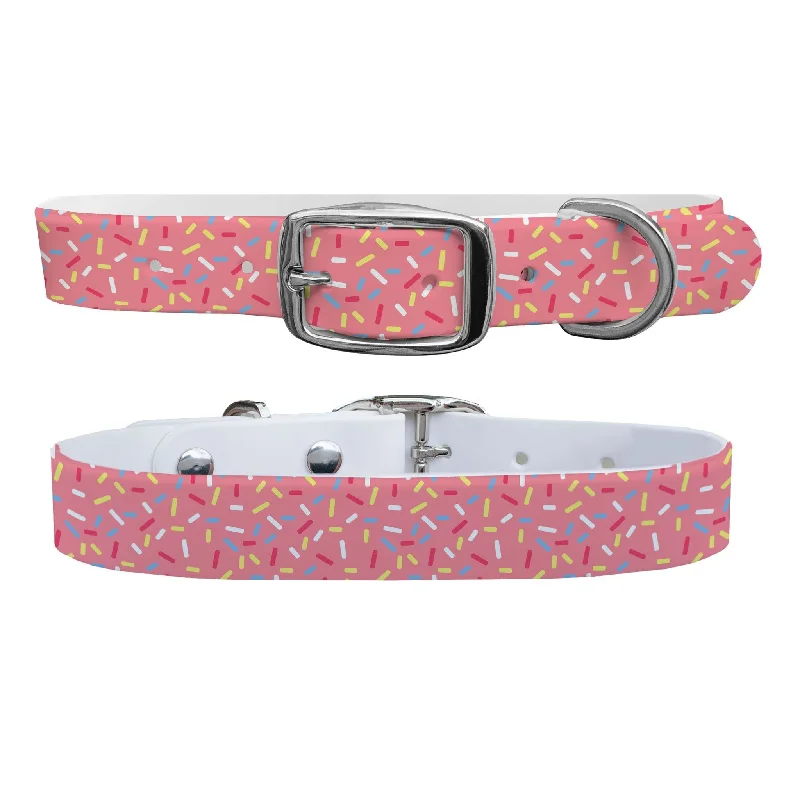 Cork reptile tank liner-Sprinkles Dog Collar With Silver Buckle