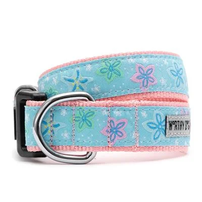 Woven pet walking leash-Starfish Floral Collar & Lead Collection