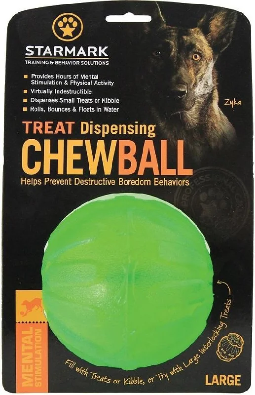 Oatmeal puppy bath wash-Starmark Treat Dispensing Chew Ball Dog Toy (Medium)