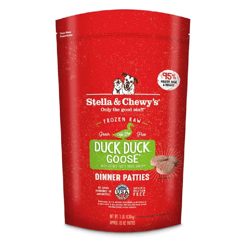 Compact pet water jug-Stella & Chewy's Duck Duck Goose Frozen Raw Patties Dog Food