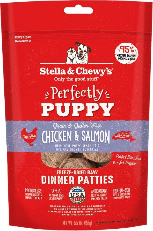 Weather-sealed pet door-Stella & Chewy's Perfectly Puppy Freeze Dried Raw Chicken and Salmon Dinner Patties Grain Free Dog Food