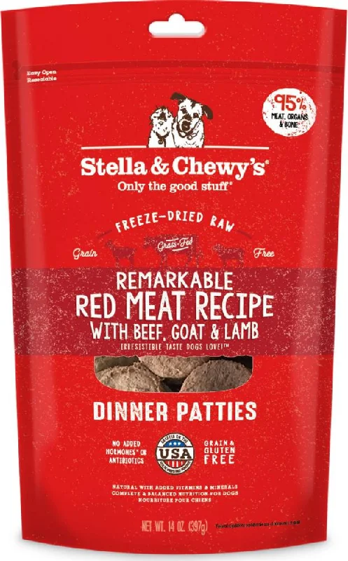 Portable puppy play yard-Stella & Chewy's Remarkable Raw Red Meat Recipe Freeze Dried Dinner Patties Dog Food