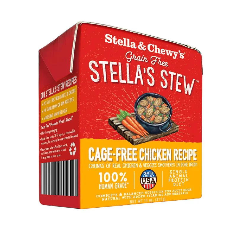 Oatmeal cat grooming wipes-Stella & Chewy's Stella's Stew Cage Free Chicken Recipe Food Topper for Dogs