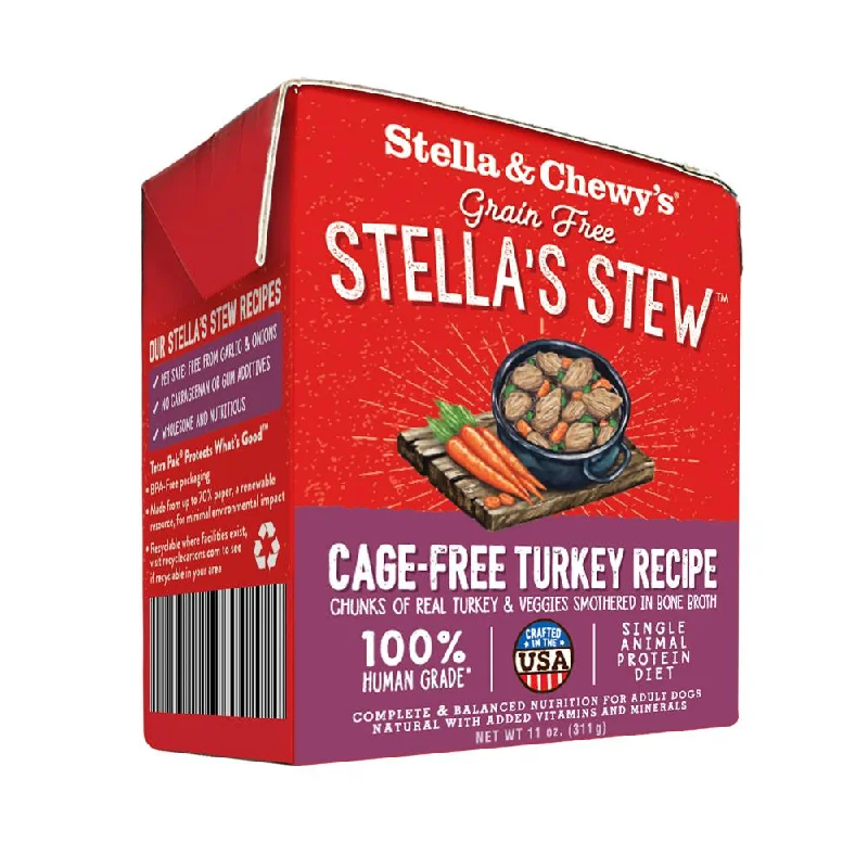 Adjustable bark control collar-Stella & Chewy's Stella's Stew Cage Free Turkey Recipe Food Topper for Dogs