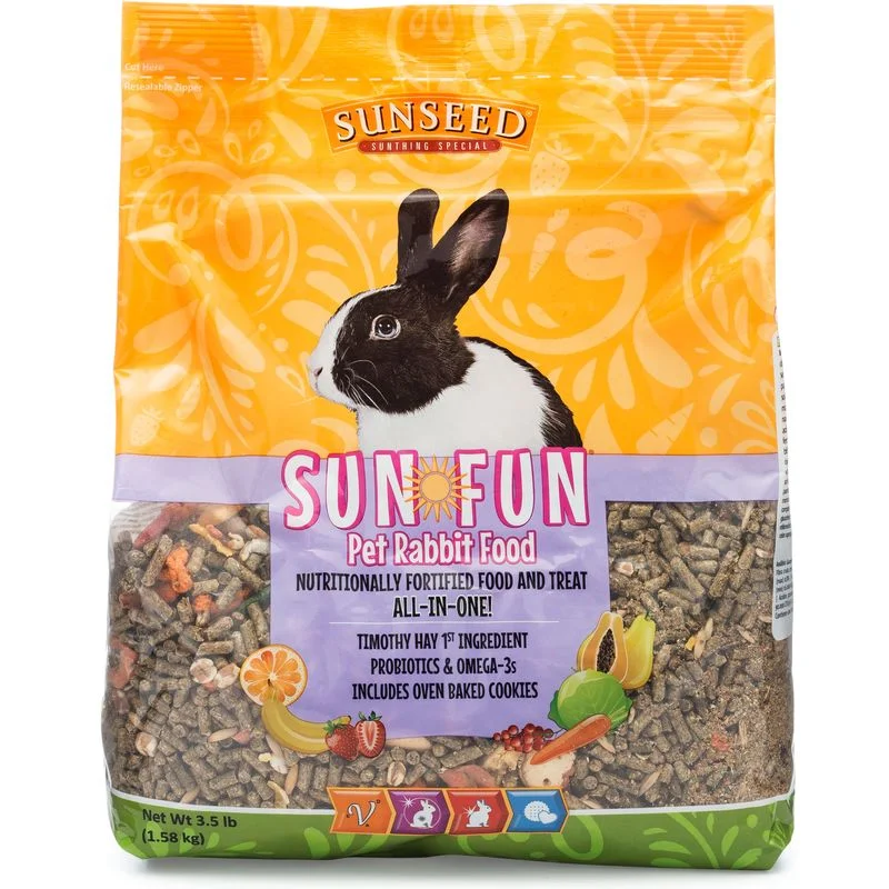 Ceramic bird seed dish-Sunseed Sun-Fun Pet Rabbit Food