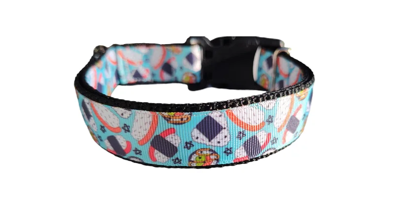 Smooth hamster cage liner-Sushi Roll Nylon Dog Collar