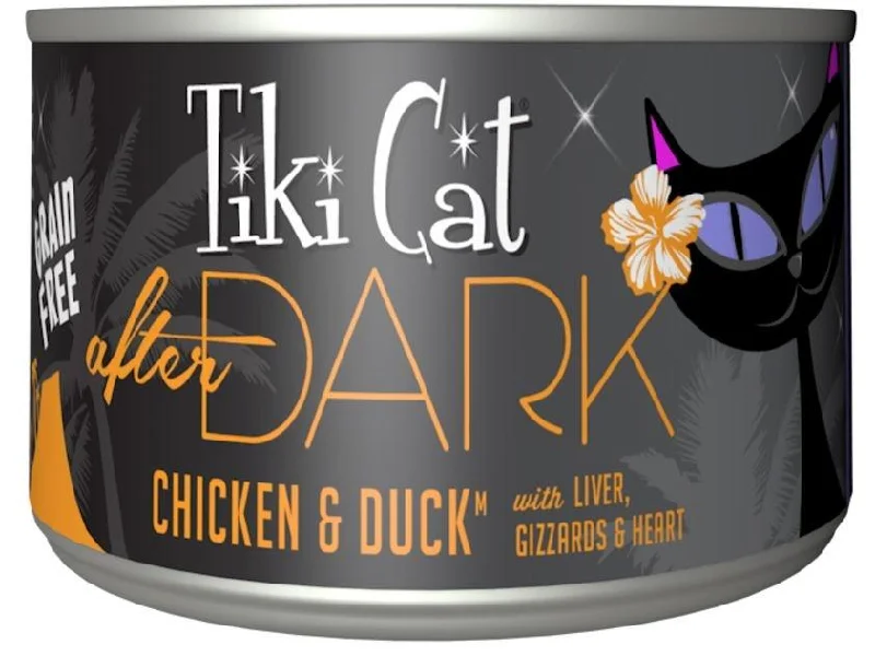 Natural aquarium pebbles-Tiki Cat After Dark Grain Free Chicken and Duck Canned Cat Food