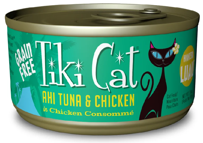 Cork reptile tank liner-Tiki Cat Hookena Luau Grain Free Ahi Tuna And Chicken In Chicken Consomme Canned Cat Food