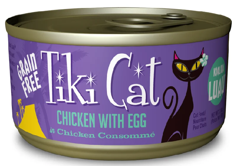 Portable pet agility pole-Tiki Cat Koolina Luau Grain Free Chicken With Egg In Chicken Consomme Canned Cat Food