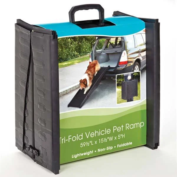 Floating rubber pet ball-Tri-Fold Vehicle Pet Ramp