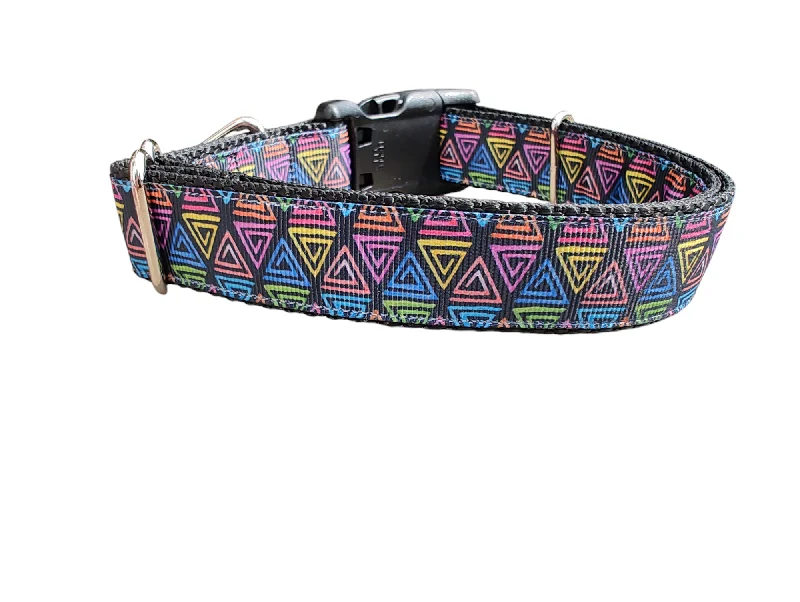 Compact dog agility hurdle-Triangle Doodles Nylon Dog Collar