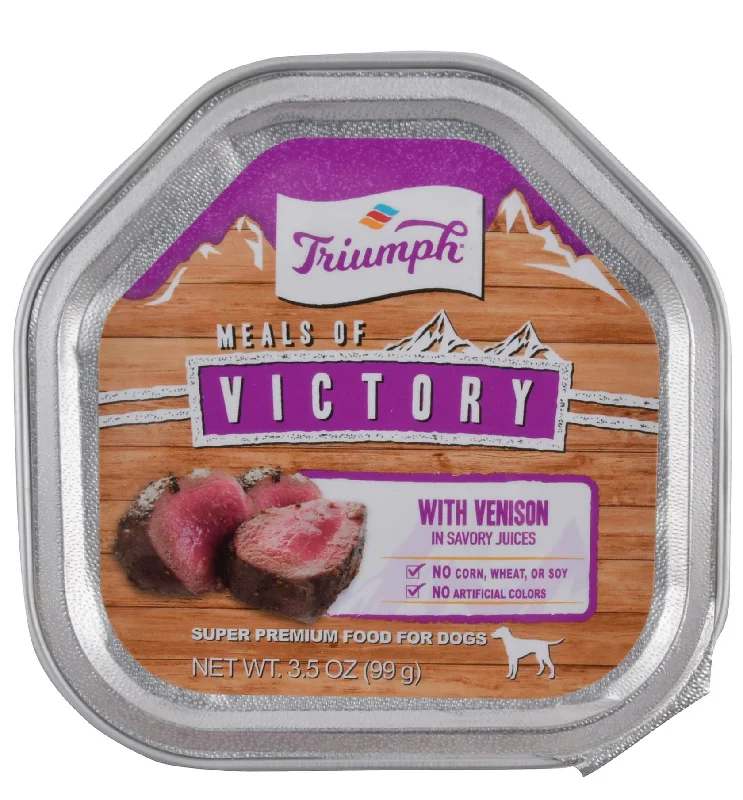 Smooth hamster running wheel-Triumph Meals of Victory with Venison in Savory Juices Dog Food