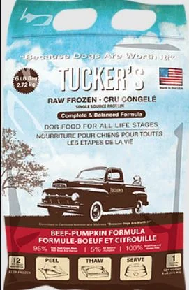 Stretch pet car belt-Tucker's Beef-Pumpkin Complete and Balanced Raw Diets for Dogs