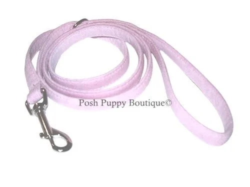 Plush hamster rest sack-Ultra Suede Leash- Bubblegum