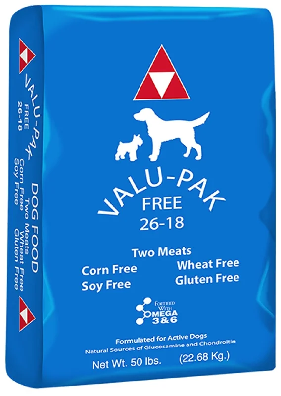 Mint pet calming band-Valu-Pak Free 26-18 Dog Food (Blue Bag), 50 lb