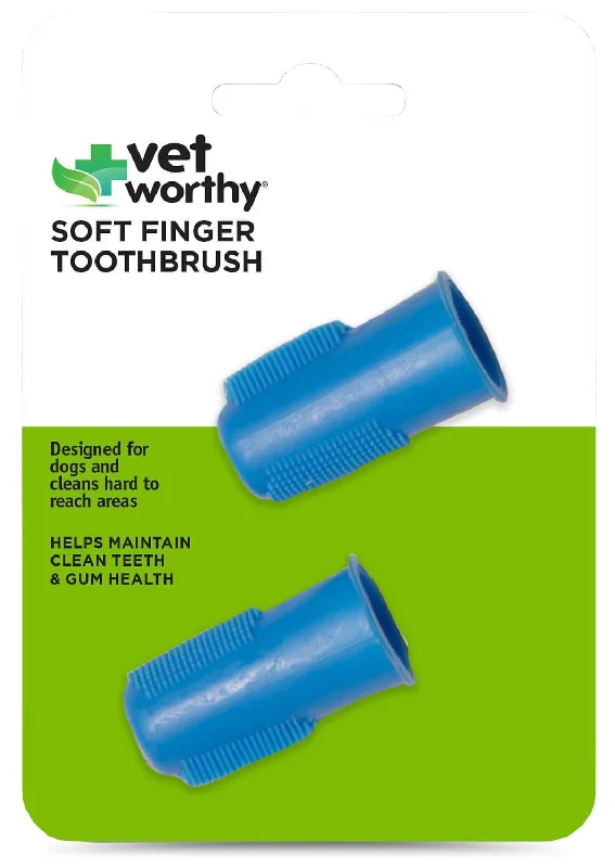 Sturdy pet yard fence-Vet Worthy Pet Fingerbrush, 2 pk