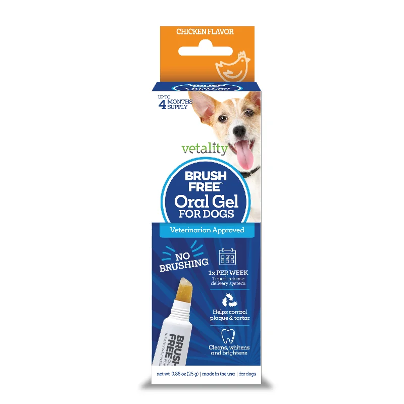 Rolling puppy treat puzzle-Vetality Brush Free Oral Gel for Dogs (25 G)