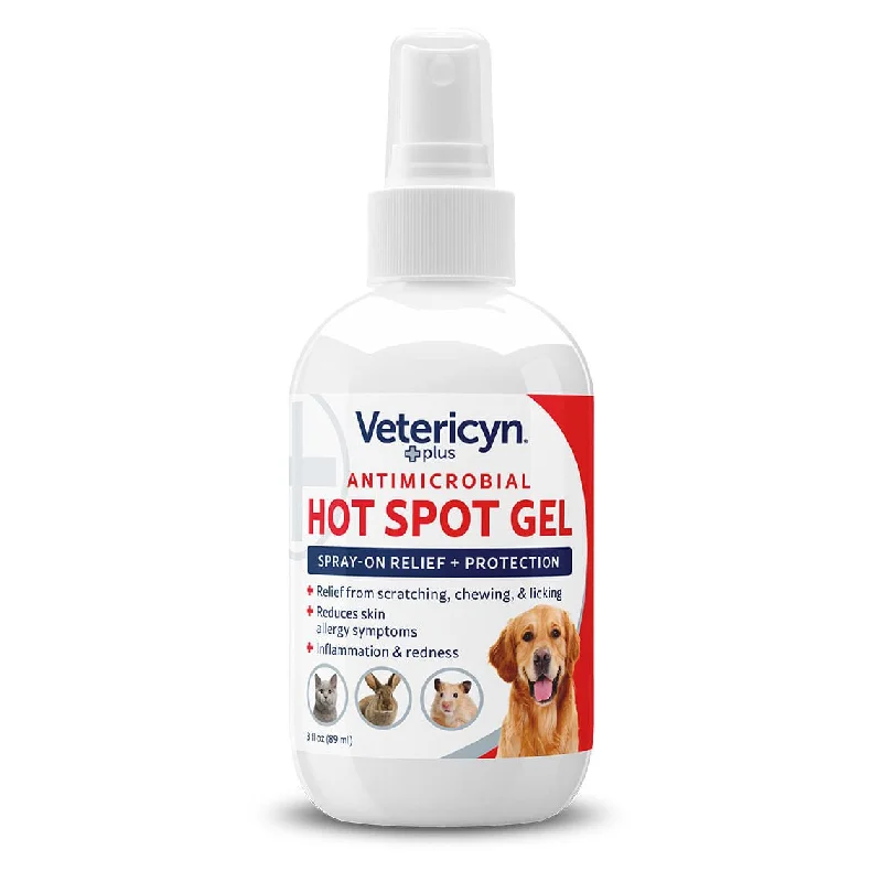 Curved puppy feeding tray-Vetericyn Plus Antimicrobial Hot Spot Gel, 3 oz