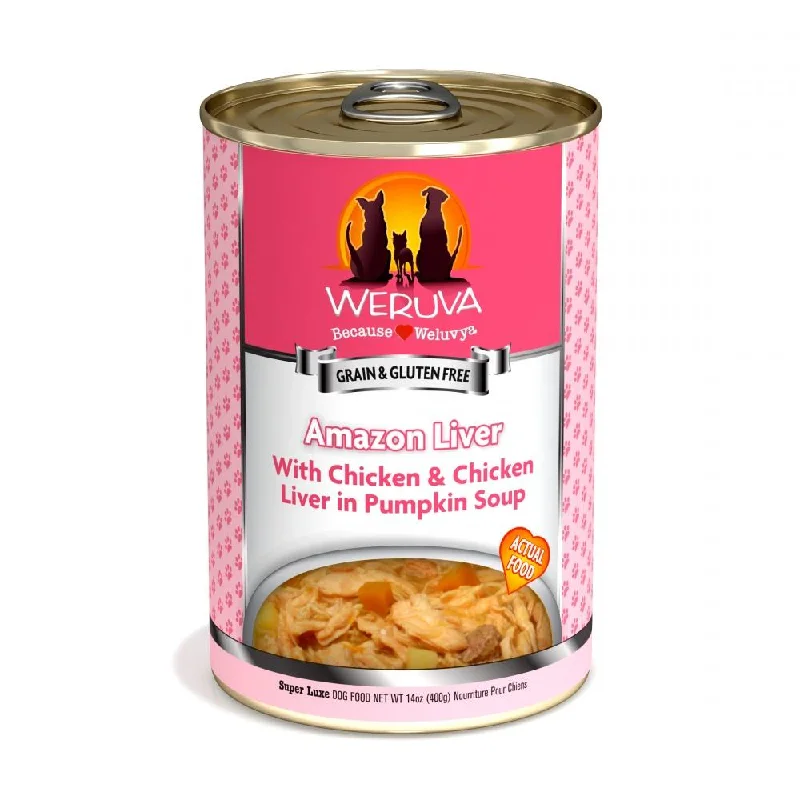 Padded pet buggy cover-Weruva Amazon Livin' with Chicken & Chicken Liver in Pumpkin Soup Canned Dog Food