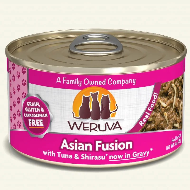 Embroidered cat safety collar-Weruva Asian Fusion With Tuna & Shirasu in Gravy Canned Cat Food (5.5-oz, Single Can)