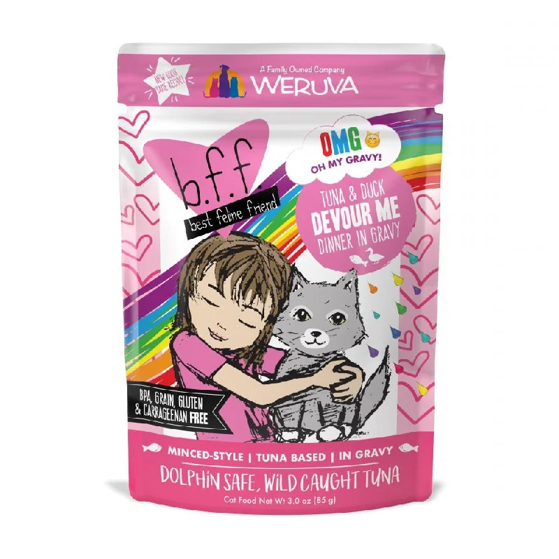 Odor-neutral pet filter-Weruva BFF Tuna & Duck Devour Me Pouches Wet Cat Food