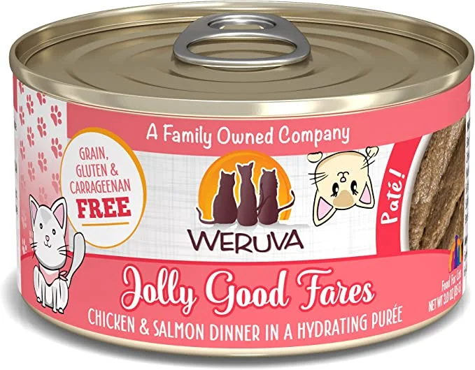 Breathable birdcage pad-Weruva Classic Cat Paté, Jolly Good Fares with Chicken & Salmon, 3oz